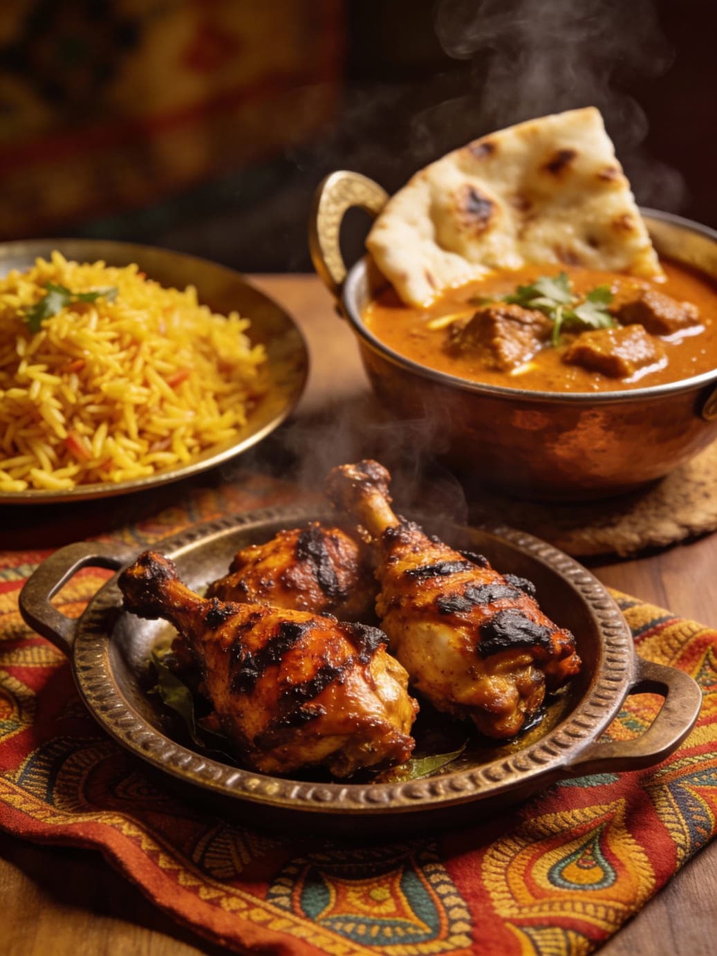 Man enjoying Indian Food